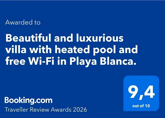 Villa Beautiful And Luxurious With Heated Pool And Free Wi-fi In Playa Blanca.